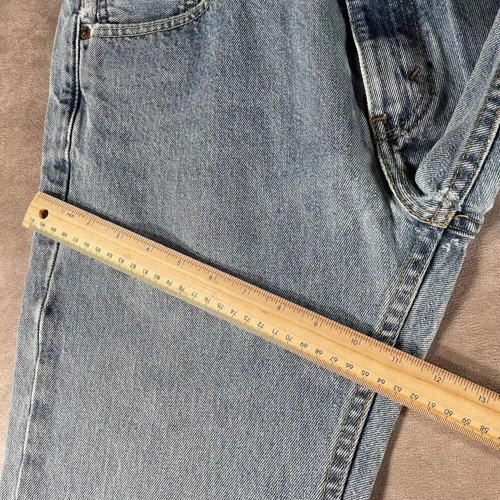 Levi’s 505 Light Wash Denim Jeans 33x27.5 Distress Straight
